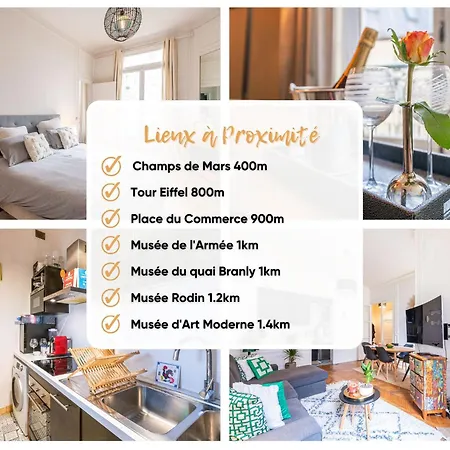 Apartment Doucelia Chic - Au Pied De La Tour Eiffel - Avenue De Suffren- Cadre Exceptionnel - 1 Chambre Paris